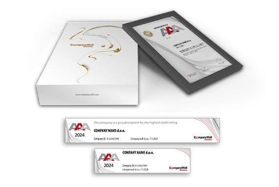 CompanyWall certifikat bonitetne izvrsnosti